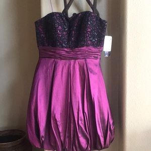 Aqua Strapless Bubble Dress 4 NWT